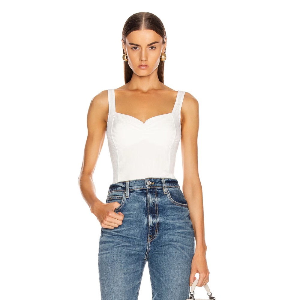 Abercrombie Sweetheart Neckline Bodysuit Corset White size Medium
